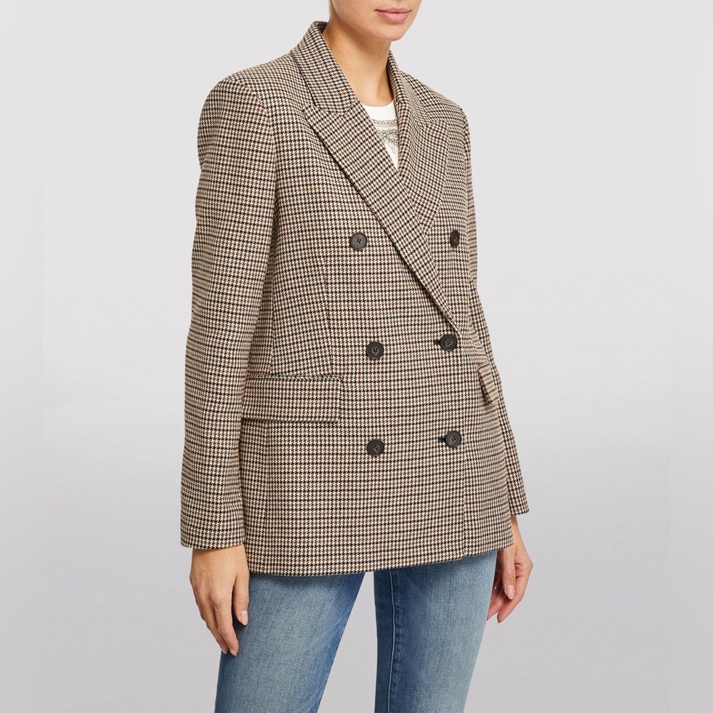 maje ~ ✨ Host Pick ✨Double-Breasted Check Blazer - Picture 4 of 11